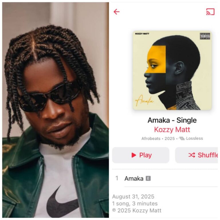 Cover Art For Kozzy Matt Unveils New Single “Amaka” – A Soulful Afro-Fusion Masterpiece