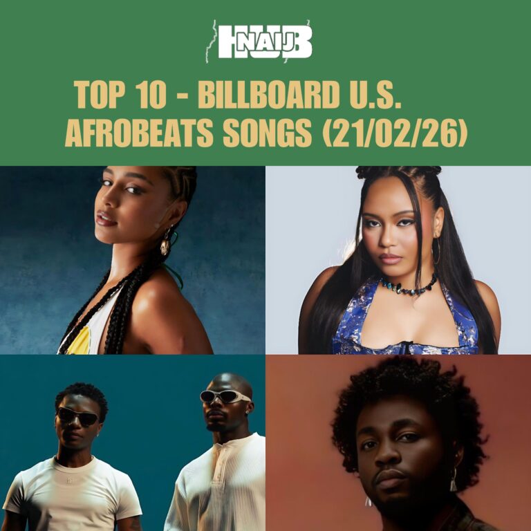 Cover Art For TOP 10 – BILLBOARD U.S. AFROBEATS SONGS (21/02/26)